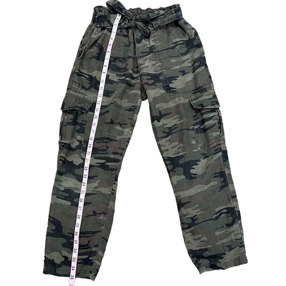 Sanctuary Anthropologie Cropped Paperbag Waist Linen Trousers Woman’s Size 26 - Picture 11 of 15